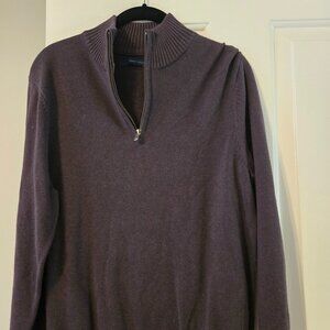 Mens Perry Ellis Size Size Medium Dark Blue/Purple Zip up Pullover